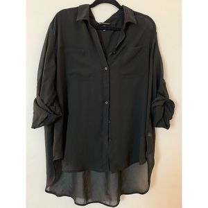 Victoria’s Secret sheer boyfriend fit button down